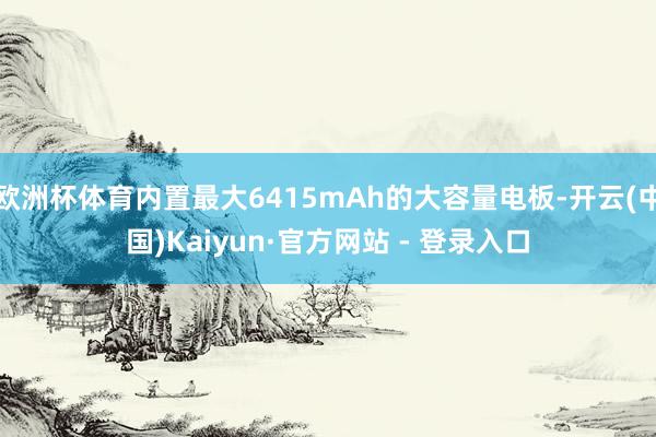 欧洲杯体育内置最大6415mAh的大容量电板-开云(中国)Kaiyun·官方网站 - 登录入口