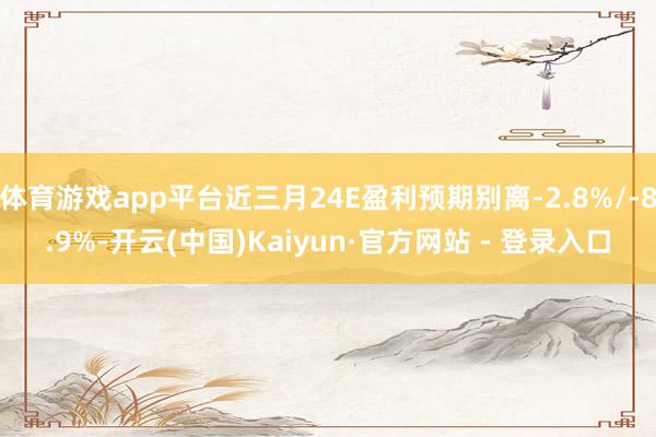 体育游戏app平台近三月24E盈利预期别离-2.8%/-8.9%-开云(中国)Kaiyun·官方网站 - 登录入口