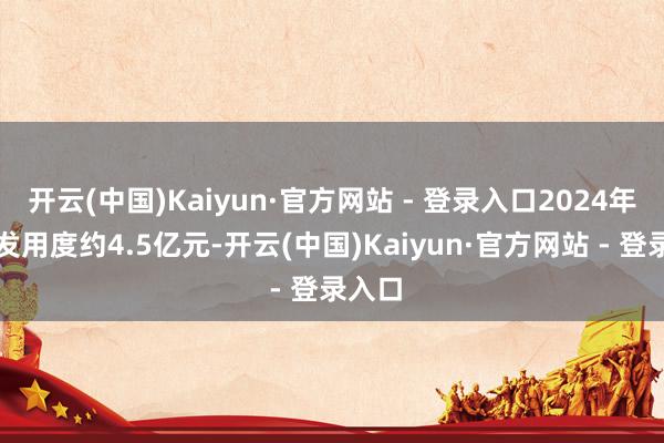 开云(中国)Kaiyun·官方网站 - 登录入口2024年度研发用度约4.5亿元-开云(中国)Kaiyun·官方网站 - 登录入口