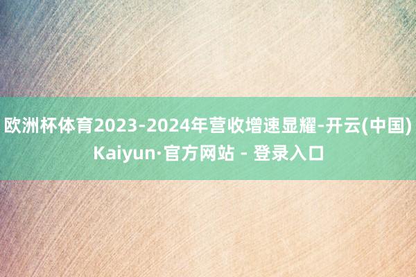 欧洲杯体育2023-2024年营收增速显耀-开云(中国)Kaiyun·官方网站 - 登录入口